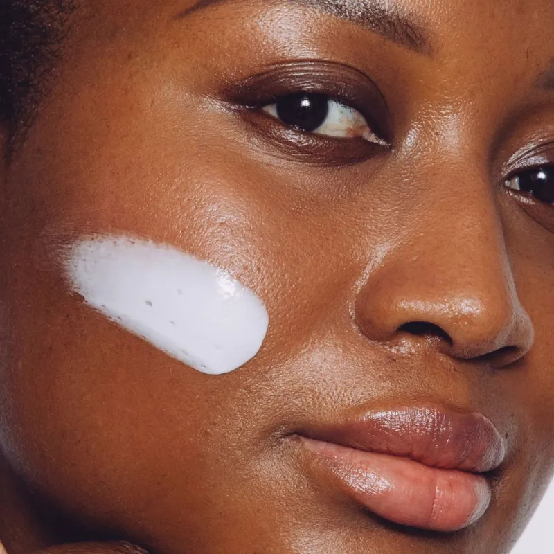 Model Using CELLDERMA HYALURONIC CREAM with Squalane Ultra-Moisturising Anti-Aging Cream skin care product