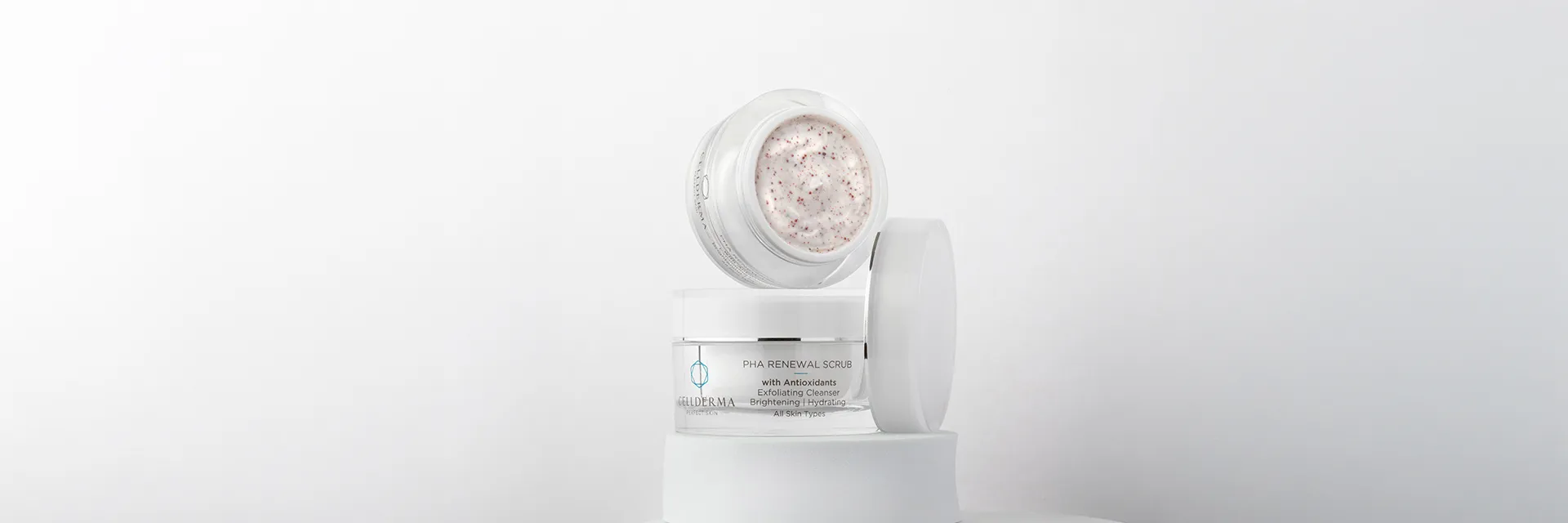 ellDerma PHA RENEWAL SCRUB with Antioxidants Exfoliating Cleanser Brightening Hydrating skincare product