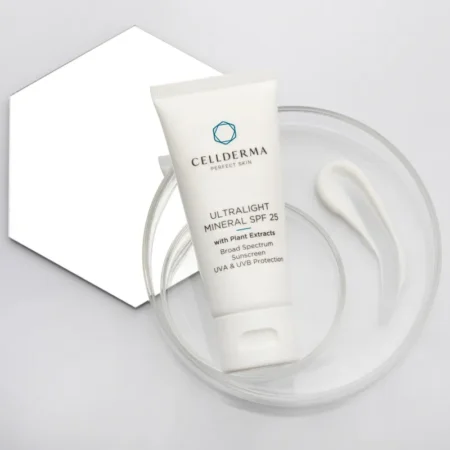 CELLDERMA ULTRALIGHT MINERAL SPF 25 with Plant Extracts Broad Spectrum Sunscreen UVA & UVB Protection skincare product